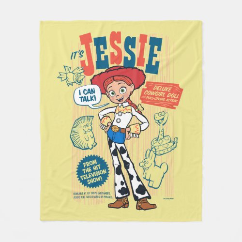 Toy Story 4  Vintage Jessie Cowgirl Doll Ad Fleece Blanket