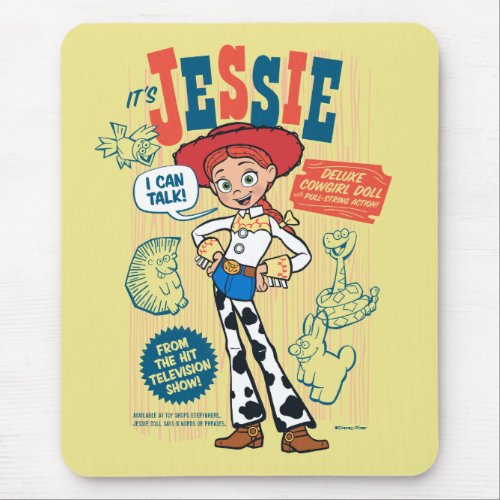 Toy Story 4  Vintage Jessie Cowgirl Doll Ad Mouse Pad