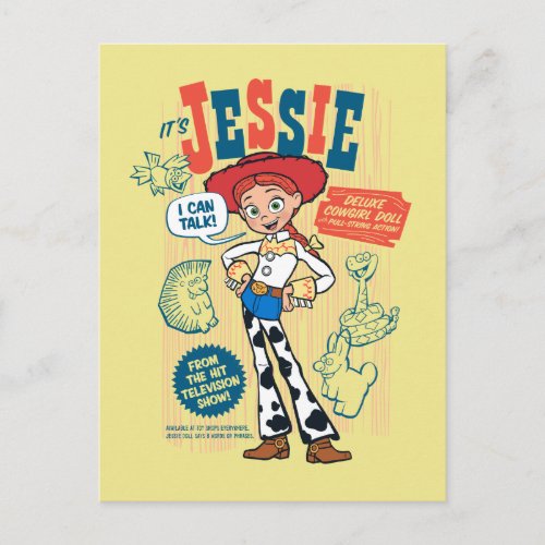 Toy Story 4  Vintage Jessie Cowgirl Doll Ad Postcard