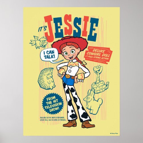 Toy Story 4  Vintage Jessie Cowgirl Doll Ad Poster