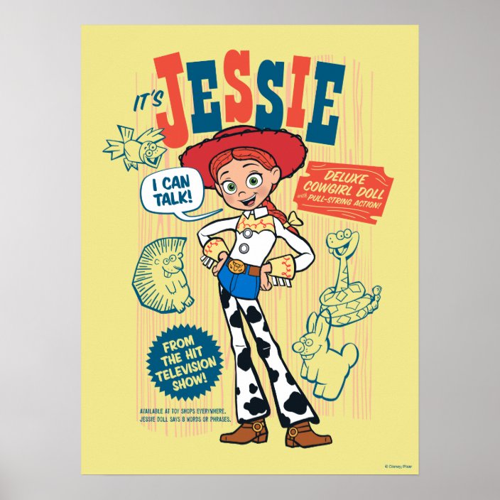 Toy Story 4 Vintage Jessie Cowgirl Doll Ad Poster Zazzle Com