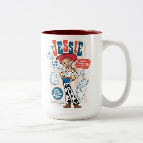 Toy Story 4  Vintage Jessie Cowgirl Doll Ad Two_Tone Coffee Mug