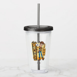 Toy Story 4   Vintage Sheriff Woody Doll Ad Acrylic Tumbler