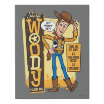 Toy Story 4 | Vintage Sheriff Woody Doll Ad Faux Canvas Print