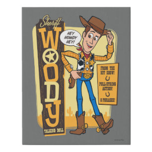 Toy Story 4   Vintage Sheriff Woody Doll Ad Faux Canvas Print