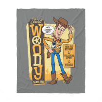 Toy Story 4 | Vintage Sheriff Woody Doll Ad Fleece Blanket