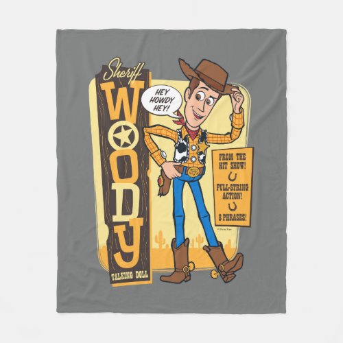 Toy Story 4  Vintage Sheriff Woody Doll Ad Fleece Blanket