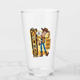 Toy Story 4 Vintage Sheriff Woody Doll Ad Glass