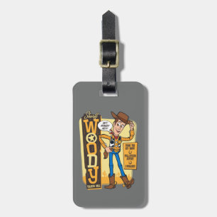 Toy Story 4 Vintage Sheriff Woody Doll Ad Luggage Tag