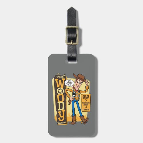 Toy Story 4  Vintage Sheriff Woody Doll Ad Luggage Tag