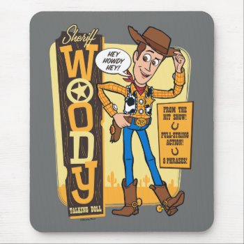 Toy Story 4 | Vintage Sheriff Woody Doll Ad Mouse Pad by ToyStory at Zazzle
