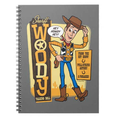Toy Story 4  Vintage Sheriff Woody Doll Ad Notebook