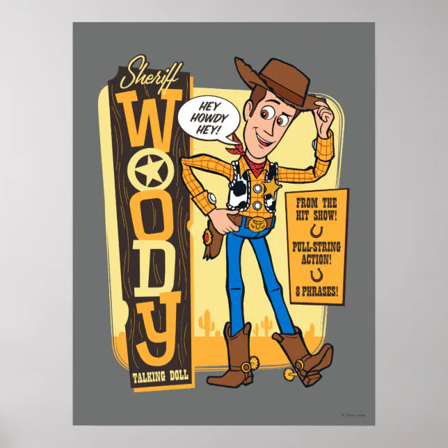 Toy Story 4 | Vintage Sheriff Woody Doll Ad Poster
