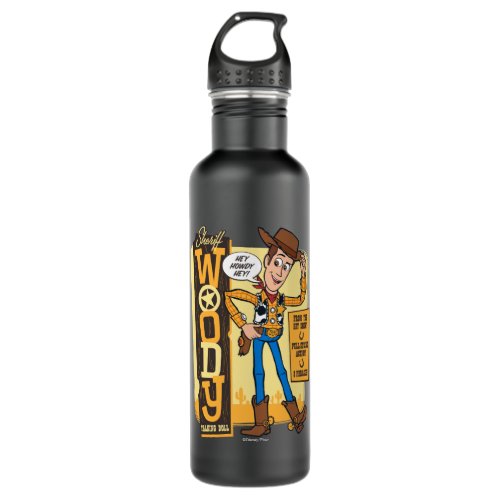 Toy Story 4  Vintage Sheriff Woody Doll Ad Stainless Steel Water Bottle