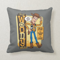 Toy Story 4 | Vintage Sheriff Woody Doll Ad Throw Pillow