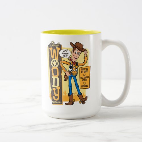 Toy Story 4  Vintage Sheriff Woody Doll Ad Two_Tone Coffee Mug