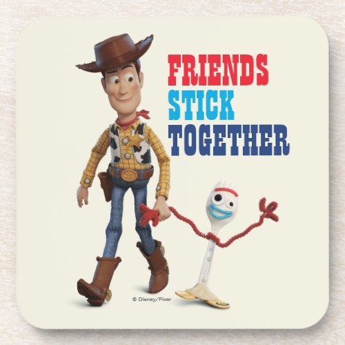 Toy Story 4  Woody  Forky Walking Together Beverage Coaster