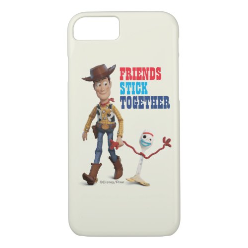 Toy Story 4  Woody  Forky Walking Together iPhone 87 Case