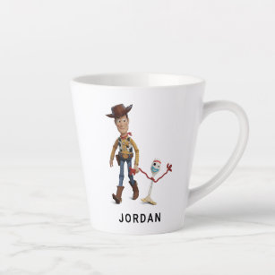 Toy Story 4   Woody & Forky Walking Together Latte Mug