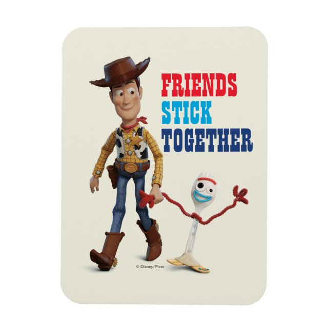 Toy Story 4 | Woody & Forky Walking Together Magnet (Vertical)
