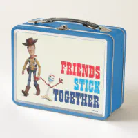 Toy Story 4, Woody & Forky Walking Together Metal Lunch Box