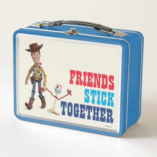 Toy Story 4  Woody  Forky Walking Together Metal Lunch Box