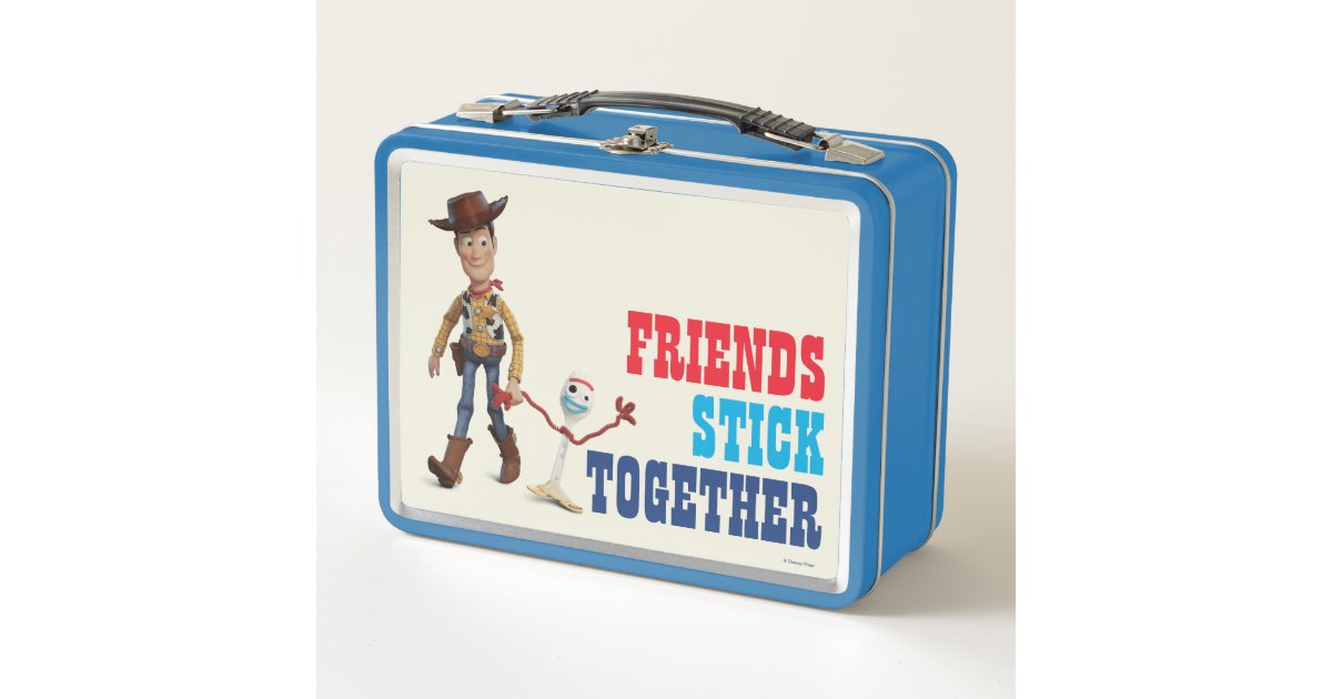Toy Story 4, Woody & Forky Walking Together Metal Lunch Box