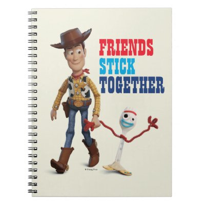 Toy Story 4 | Woody &amp; Forky Walking Together Notebook