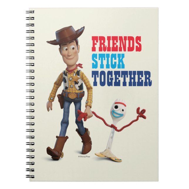 Toy Story 4 | Woody & Forky Walking Together Notebook (Front)