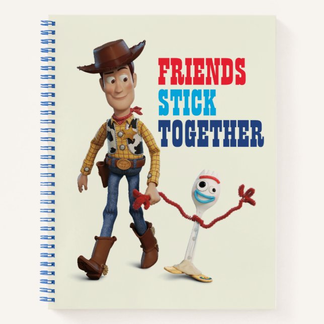 Toy Story 4 | Woody & Forky Walking Together Notebook (Front)