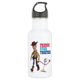 Toy Story 4 Woody & Forky Walking Together Stainless Steel Water Bottle