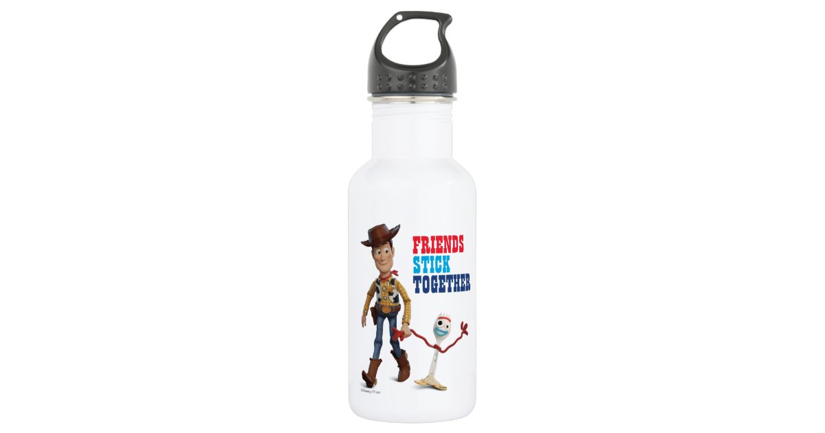 Toy Story 4, Woody & Forky Walking Together Stainless Steel Water Bottle