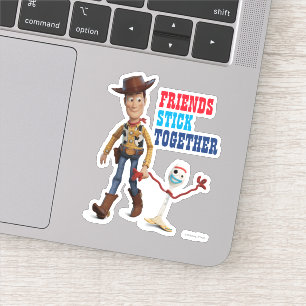 Toy Story 4 Woody & Forky Walking Together Sticker