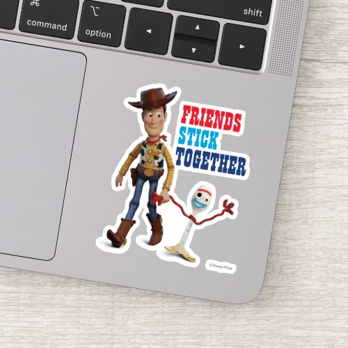 Toy Story 4  Woody  Forky Walking Together Sticker