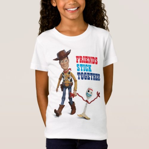 Toy Story 4  Woody  Forky Walking Together T_Shirt