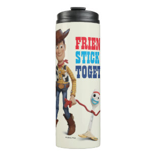 Toy Story 4   Woody & Forky Walking Together Thermal Tumbler