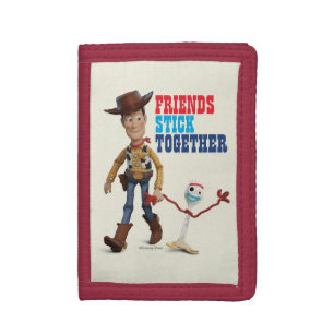 Toy Story 4 Woody & Forky Walking Together Tri-fold Wallet