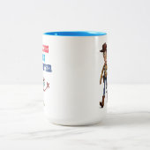Toy Story 4 | Woody & Forky Walking Together Two-Tone Coffee Mug (Center)