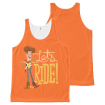 Toy Story 4 | Woody Illustration "Let's Ride" All-Over-Print Tank Top