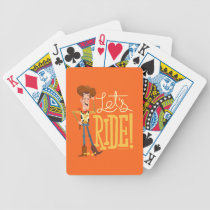 Toy Story 4 | Woody Illustration "Let's Ride" Bicycle Playing Cards