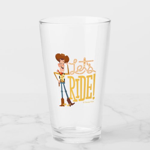 Toy Story 4  Woody Illustration Lets Ride Glass