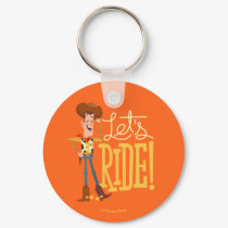 Toy Story 4 | Woody Illustration "Let's Ride" Keychain