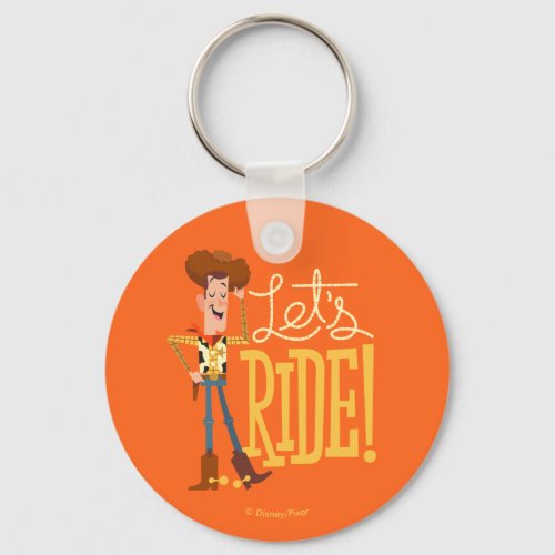 Toy Story 4  Woody Illustration Lets Ride Keychain