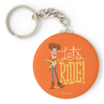 Toy Story 4 | Woody Illustration "Let's Ride" Keychain