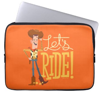 Toy Story 4 | Woody Illustration "let's Ride" Laptop Sleeve by ToyStory at Zazzle