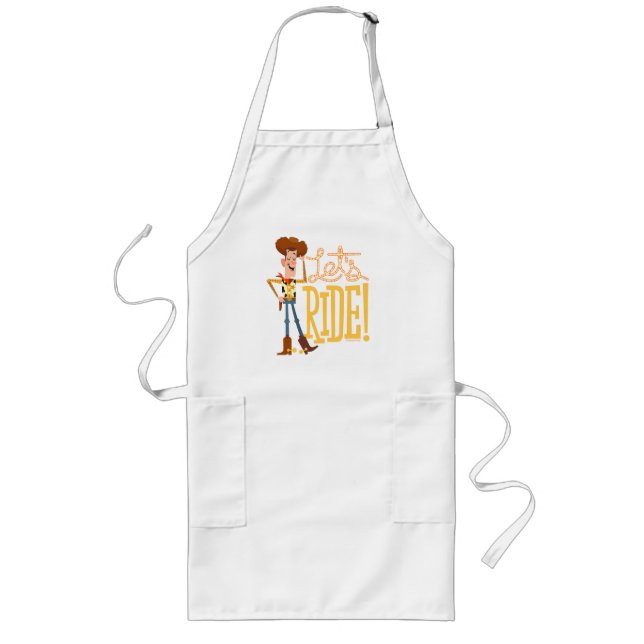 Toy Story 4 | Woody Illustration "Let's Ride" Long Apron (Front)