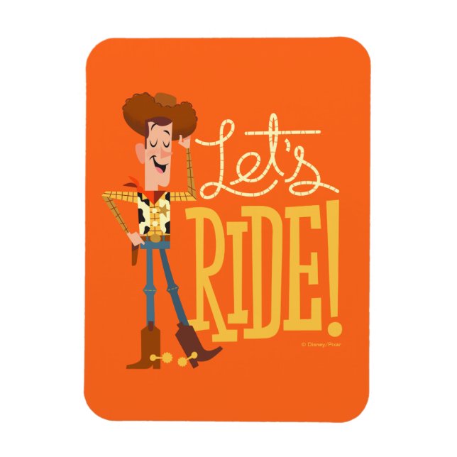 Toy Story 4 | Woody Illustration "Let's Ride" Magnet (Vertical)