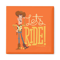 Toy Story 4 | Woody Illustration "Let's Ride" Magnet