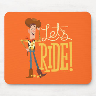 Toy Story 4 | Woody Illustration "Let's Ride" Mouse Pad
