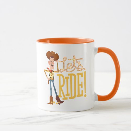 Toy Story 4  Woody Illustration Lets Ride Mug